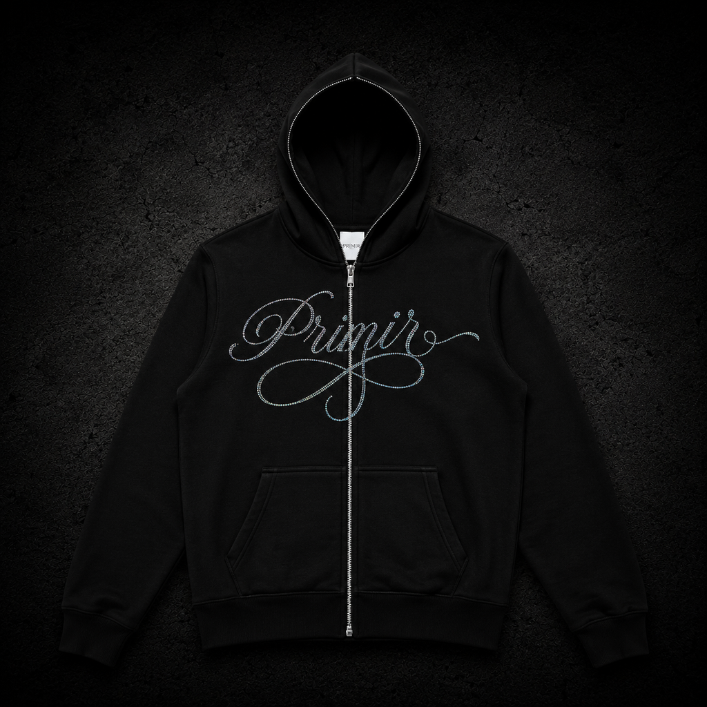 Uptown Zip Up Hoodie - Black