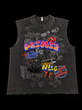 PRMR NY Sleeveless Graffiti - Charcol