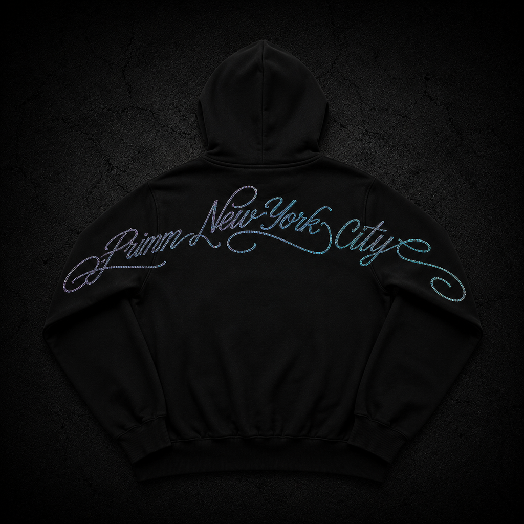 Uptown Zip Up Hoodie - Black