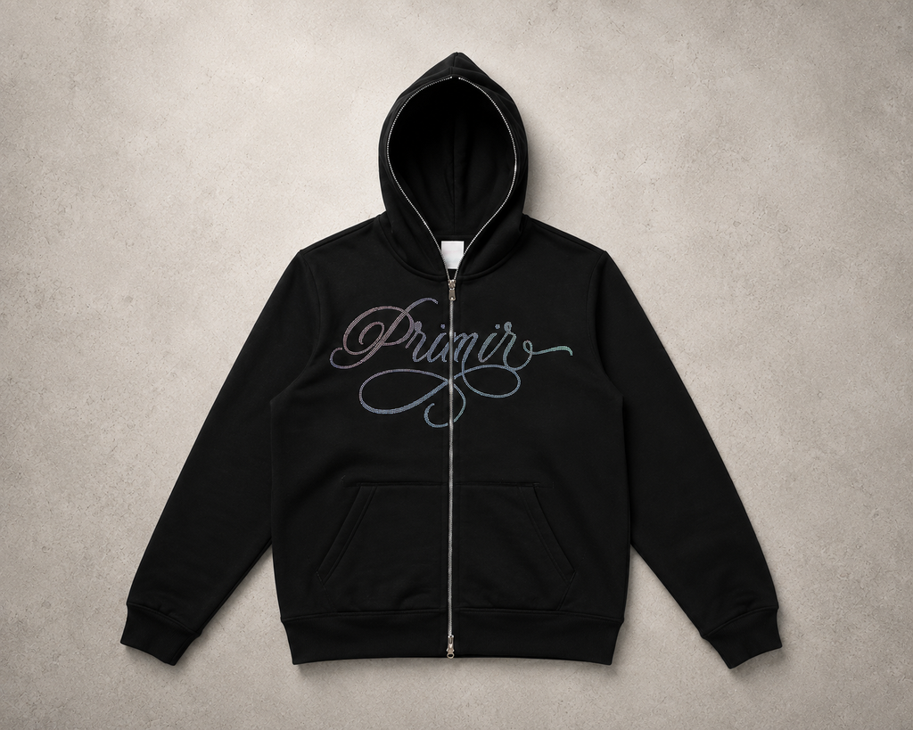 Uptown Zip Up Hoodie - Black