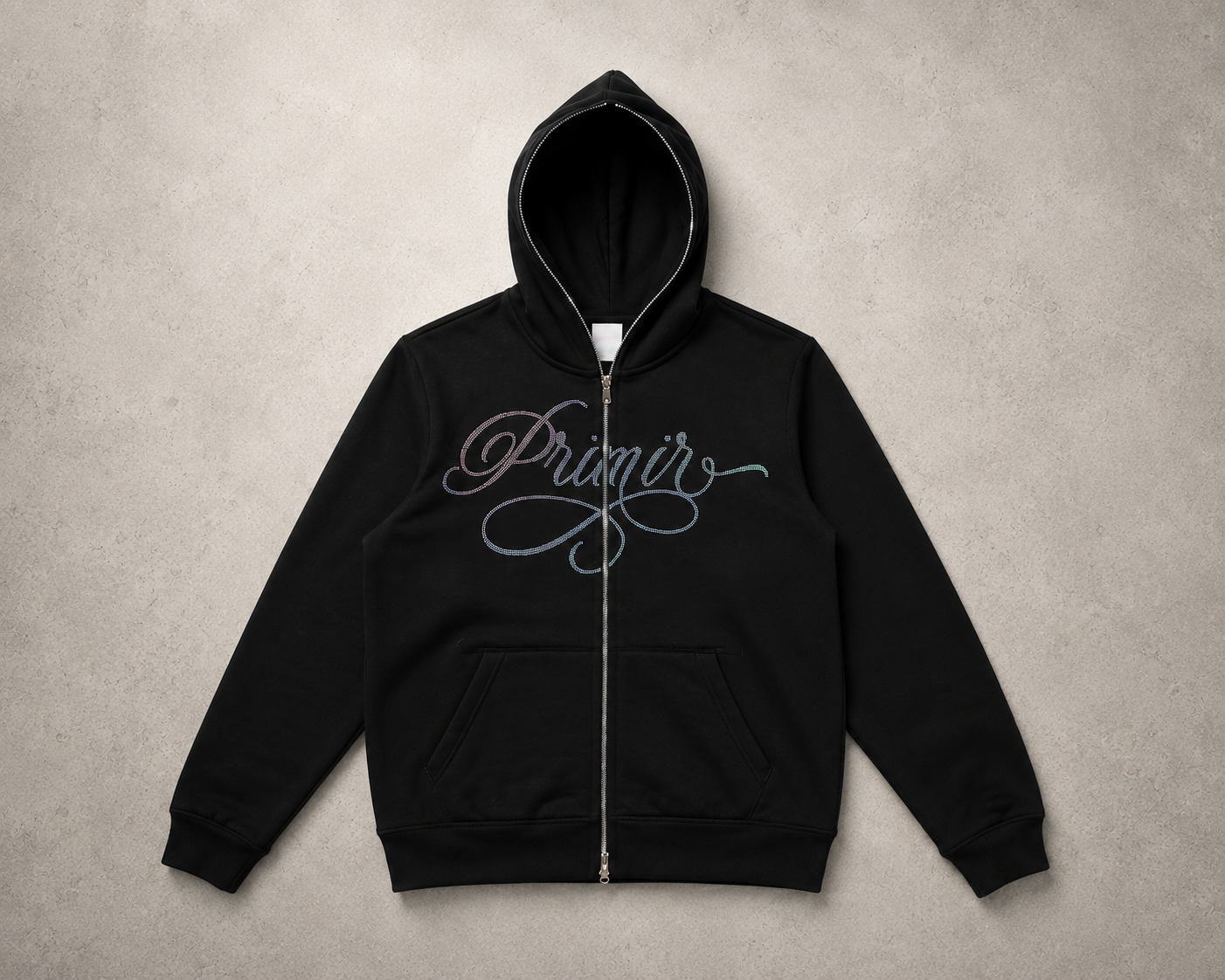 Uptown Zip Up Hoodie - Black