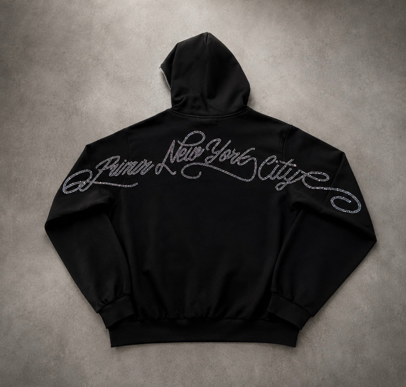 Uptown Zip Up Hoodie - Black